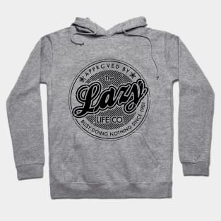 Lazy Life Co. Logo Distressed Black Hoodie